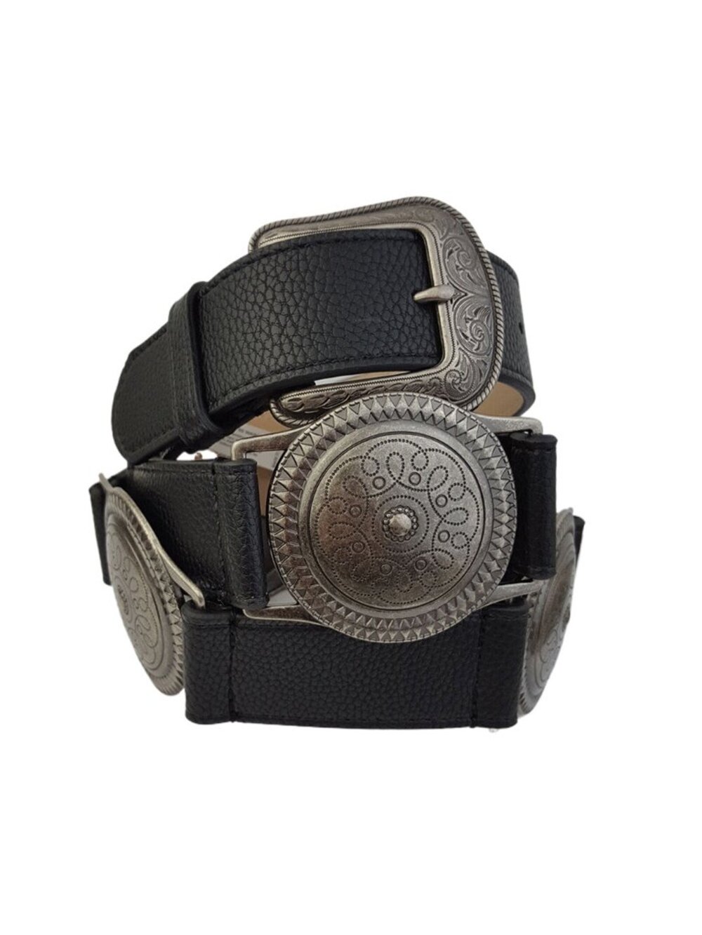 12th Tribe Hawk Black Belt with Circle Hardware Size XS/SXS/S - Picture 2 of 3